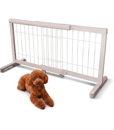 Amazon.co.jp: ペットゲート 伸縮 小型犬用 木製 ペットゲート 置く