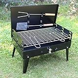 Ithern（TM）折りたたみピクニックキャンプチャコールバーベキューグリル高さ調節ポータブル庭のバーベキューグリルブロイラーアウトドアクッキングツール