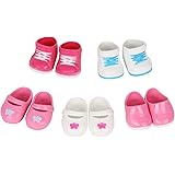 Huang Cheng Toys 5 Pairs of Baby Doll Shoes for 15-16 inch Alive Baby Doll Accessories Boots Sneakers