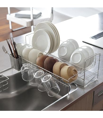 Amazon｜ディノス 水切りかご ラック シンク周り用品 手前がすっきり