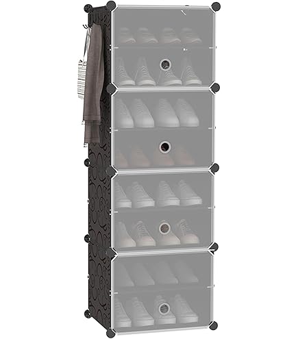 Amazon｜やぬき シューズラック 8段 靴箱 下駄箱 収納16-18足 組み立て