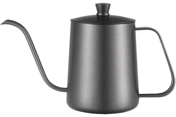 桜花直郵 【日本食品規格検査済み】 600mlコーヒードリップポット 細口コーヒーケトル目盛り付き 珈琲ポット2~3人用 コーヒーメーカー ステンレス 目盛り付き コーヒーショップ/キャンプ/アウトドア用
