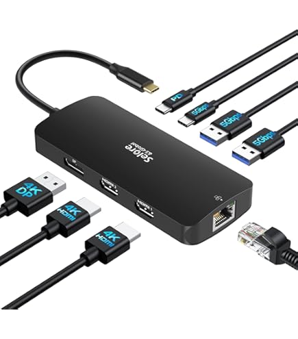 Amazon | Selore USB Cドッキングステーションデュアルモニター