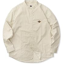 Amazon | [karaku] シャツ メンズ 長袖 ベースボールストライプシャツ