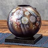 九谷焼 陶器 花瓶 陽光花の舞 AK5-1307