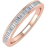 14K Gold Channel Set Baguette Diamond Wedding Band (1/4 carat)