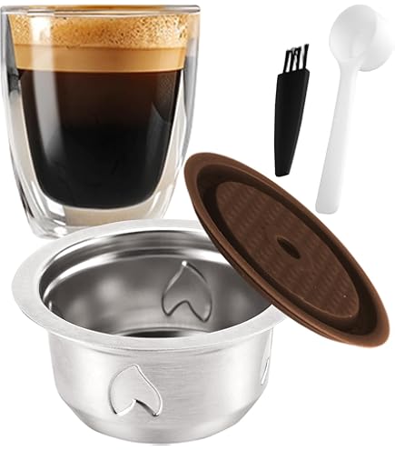 Reusable VertuoLine Coffee Pod Adapter - Converts To Use Nespresso Capsules In 80ml Size For Vertuo Pop & Next Machines