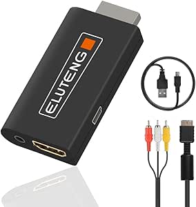 Amazon Eluteng Ps2 To Hdmiアダプタ3 5 Mmオーディオ出力hdmiコンバータfor Ps2 With Rca Cvbsコンポジットavケーブル480p Sony Ps2コンソールhdmiアダプタfor Playstation Hdtv Hdmiモニター Eluteng 映像編集機