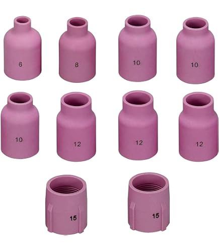 HARFINGTON 10pcs TIG Gas Lens Insulator Cup Gaskets High-Teperature HARFINGTON 10pcs TIG Gas Lens Insulator Cup Gaskets High-Teperature