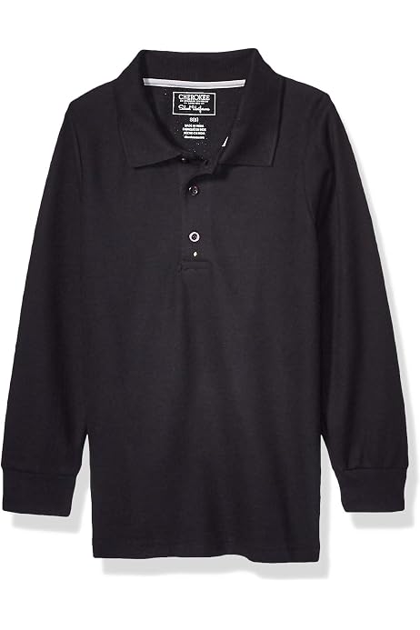 Long-Sleeve Pique Polo Shirt 