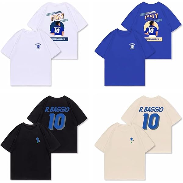 Amazon.co.jp: [Viiipcos] ロベルト・バッジョ10番 Tシャツ サッカー