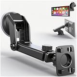 Epronic 360度回転式吸盤マウント カーオーディオ用 ポータブルApple CarPlayディスプレイホルダー ダッシュボード交換用マウントブラケット 全ナビゲーターCarPlay対応