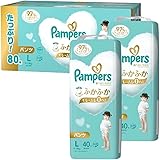 パンパース はじめての肌へのいちばん パンツL (9-14kg) 80枚 ◇自社名入りシール付『FeeLs.』