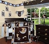 SISI Baby bedding - Blue Bear and Moon 15 PCS Crib Bedding by Sisi