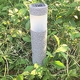 RaiFu ソーラーライト アウトドア ヤード ガーデン 芝生 ソーラーパワー ストーンピラー デコレーション ライト