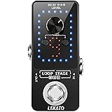 LEKATO Guitar Loop Pedal Guitar Effect Pedal with Tuner Function Loop Station Looper 9 Loops 40 minutes Record Time with USB 