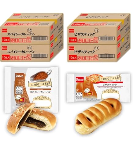Amazon.co.jp: Pasco まとめ買い6箱セット (食事・惣菜パン3種60個