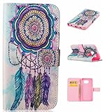 UNEXTATI Galaxy S6 ケース 高級 PUレザー 手帳型ケース 液晶保護 カバー カード収納 Samsung GalaxyS6 用 Case Cover (マルチカラー)