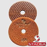 Marble Sanding Pads Diamond Pads Discs Granite Concrete Glass Stone Polishing by STADEA, 4 Inch Grit
