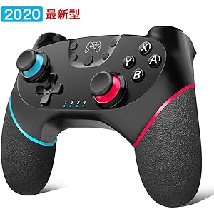 Switch コントローラー【2020最新型】 Maxku Switch Pro コントローラー 無線 HD振動 小型6軸 ジャイロセンサー搭載 スイッチコントローラー Bluetooth接続 TURBO連射機能付き Nintendo スイッチの全てシステムに対応 日本語取扱説明書