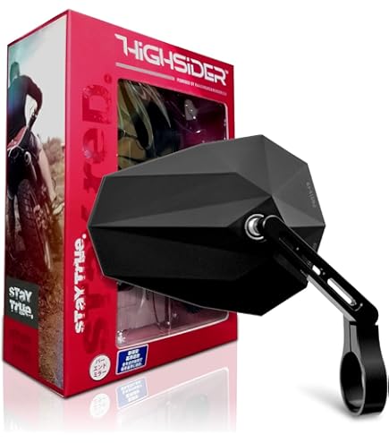 Amazon | KiWAV バイクミラー バーエンドミラー クラシック 黒