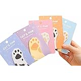 (moin moin) 付箋 ふせん 肉球ぷにぷに 猫 パンチ 5本 セット （黒×白/オレンジ×白/三毛猫/オレンジぶち/茶ぶち ）