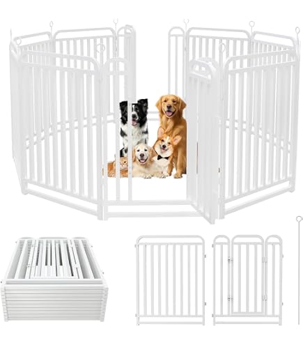 ZPUJIU ペットサークル ペットフェンス 犬 サークルケージ Amazon | ZPUJIU ペットサークル ペットフェンス 犬 サークルケージ
