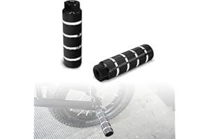 一套 2 个 自転車フットペグ BMX 100 x 28mm 非滑 抗錆 鋁合金 踏みガード カスタムパーツ 簡単設置 二人乗り禁止