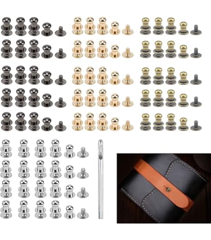 Amazon.co.jp: PH PandaHall 40組 4色 レザークラフト リベット