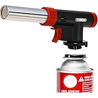 Cardill 【強化版】トーチバーナー ガスバーナー パワートーチ 逆さ使用可能 料理用 ガストーチ 900℃～1300℃ 火力調節 耐熱 炎と温度調整可能 炙り調理 BBQ/料理/お菓子作り 炭火起こし 溶接 キャンプ アウトドア用品 (燃料別売
