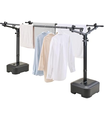Amazon.co.jp : 物干し台ブローベース付き 伸縮タイプ 物干し