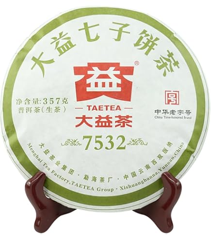 Amazon.co.jp: 本場中国雲南省産の健康プーアル茶 「大益七子餅茶7542