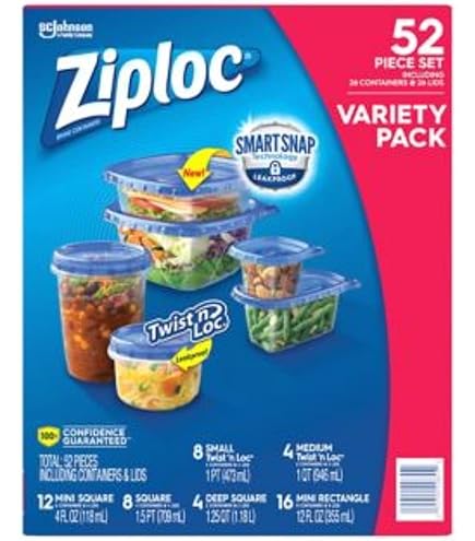 Ziplocバラエティパック　24セット　計4箱 Amazon.co.jp: ジップロックコンテナバラエティパック、1パック24個