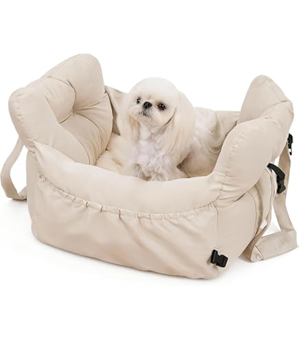 Amazon.co.jp: [JUI3N] ベージュ ドライブベッド 60*50*43cm 犬 車