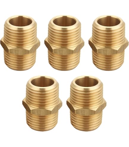 BOWSEN Brass Pipe Adapter - G1/2 Female To NPT 1/2 Male Thread Converter (2-Pack)