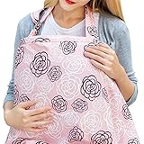 Baby Breast Feeding Nursing Cover Soft Organic Cotton Breathable Canopy Blanket by Sansi