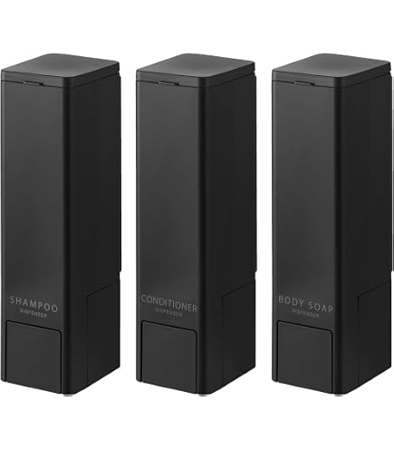 Amazon.co.jp: シャンプー&コンディショナーディスペンサー - 壁掛け式
