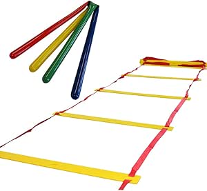 Amazon ラダー 6m トレーニングセット アジリティクロス 1本 サッカー バスケ テニス 等に Fungoal Fungoal 練習用品