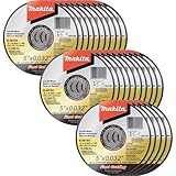 Makita B-46165-25 5" x .032" x 7/8" Ultra Thin Cut-Off Wheel (25 Pack), Stainless [並行輸入品]