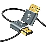 Twozoh Ultra-Thin HDMI to HDMI Cable 1.6FT, Hyper Slim HDMI 2.0 Cable, Extreme Flexible HDMI Cord Support 3D/4K@60Hz, 2160P, 