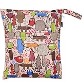 Damero Cute Travel Baby Wet and Dry Cloth Diaper Organizer Bag (Medium, Tree) by Damero