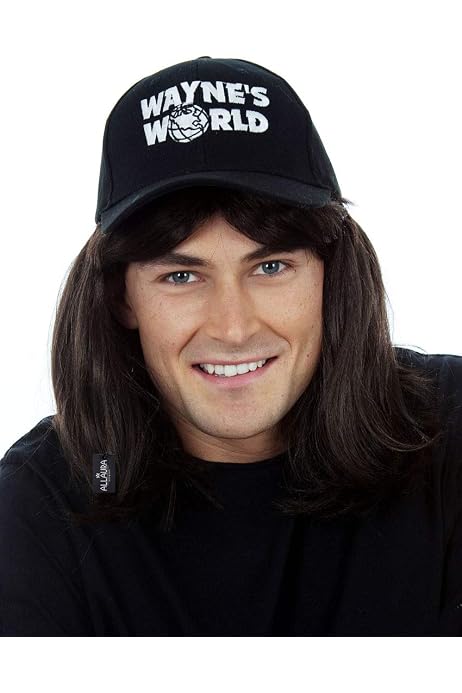 ALLAURA Waynes World Wig with Hat 