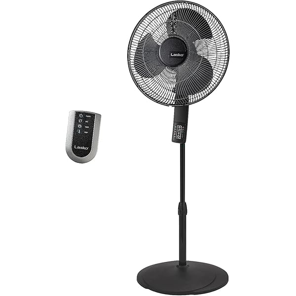 Lasko Oscillating Pedestal Fan, Thermostat, Adjustable Height, Remote  Control, Timer, 4 Speeds, for Bedroom, Living Room, Office u0026 Dorm, 16,  Black, S16612 : Amazon.com.au: Home