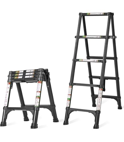 Amazon.co.jp: NNNOBY 伸縮はしご アルミ はしご 4M+4M 持ち運びやすい