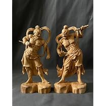 Amazon.co.jp: 井波彫刻 仏教工芸品 総ケヤキ製 一刀彫 極上彫 木彫 