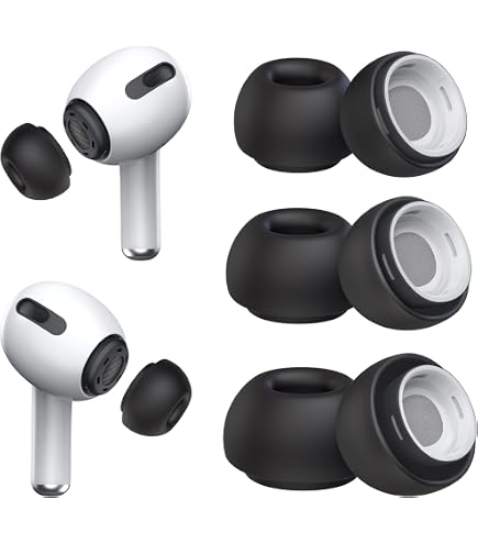 Amazon | 【AirPods Pro/Pro2 専用】黒 シリコンイヤーチップ 6 個