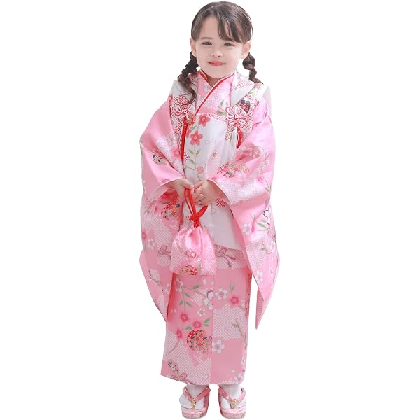 Amazon | 七五三 着物 3歳 被布セット 正絹 女の子 京都花ひめ 花車3