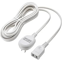 Amazon.co.jp: サンワサプライ プラス1個口延長コード（2P・1個口・5m