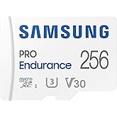 SAMSUNG PRO Endurance 256GB MicroSDXC Memory Card with Adapter for Dash Cam, Body Cam, and security camera – Class 10, U3, V3