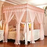 royal-ヨーロピアンスタイルSquare Top Double Layer Mosquito Net three-door暗号化Thickeningダブルベッドプリンセススタイルステンレススチール